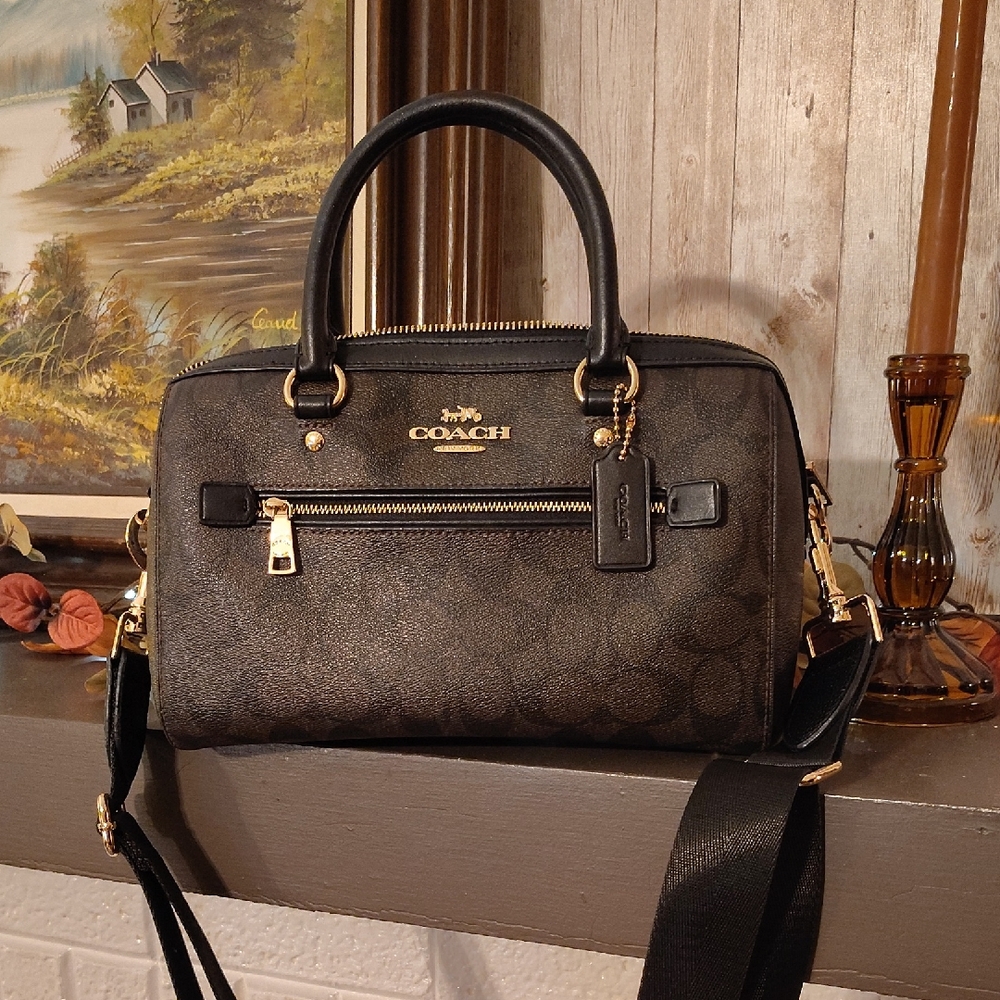 Coach Rowan Satchel Bag in Signature Canvas